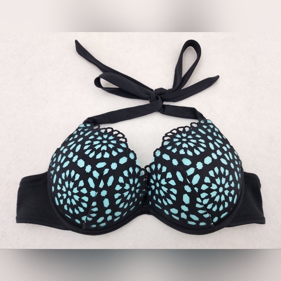 Shade & Shore Other - Shade & Shore Halter Swim Top 34B Kaleidoscope Design Padded Bikini Top